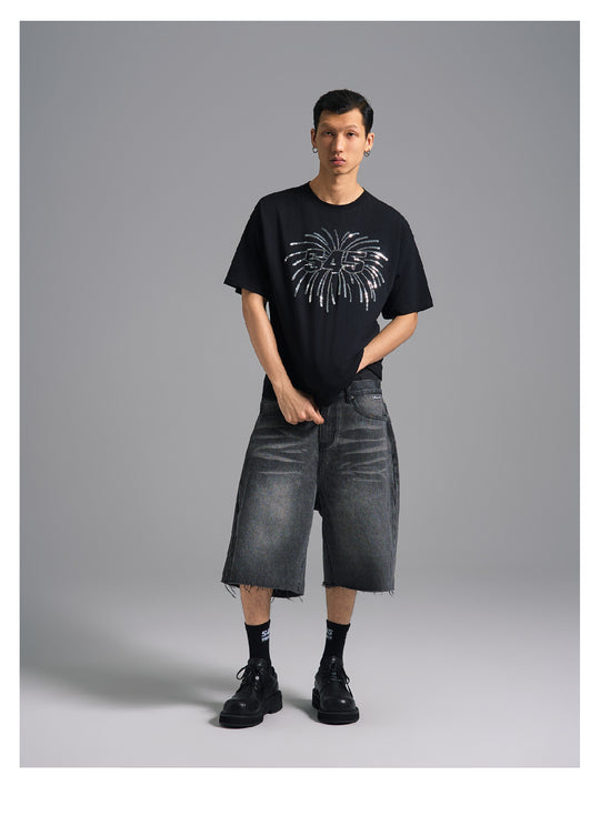 S45 Sequin Fireworks Logo Tee | Face 3 Face