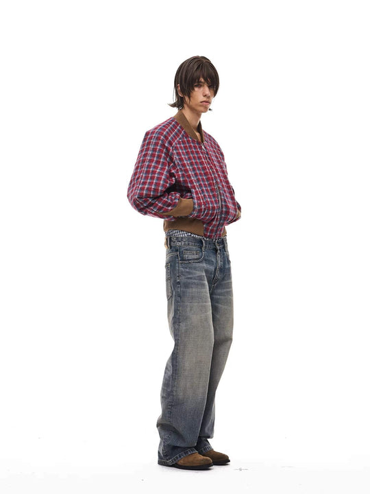 EXITMODE BY BLIND NO PLAN Vintage Washed Distressed Straight Jeans | Face 3 Face