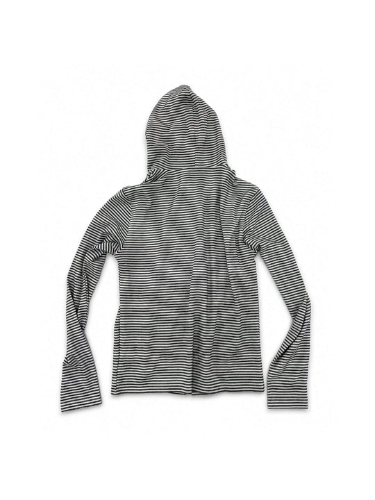 KARMANISTIC Glitter Lettering Striped Zip Up Hoodie | Face 3 Face