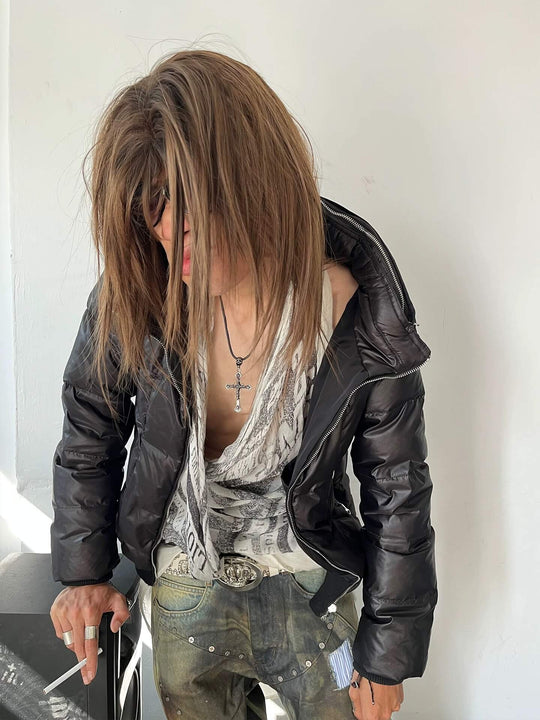 Night Lab Slim Fit Hooded Down Jacket | Face 3 Face