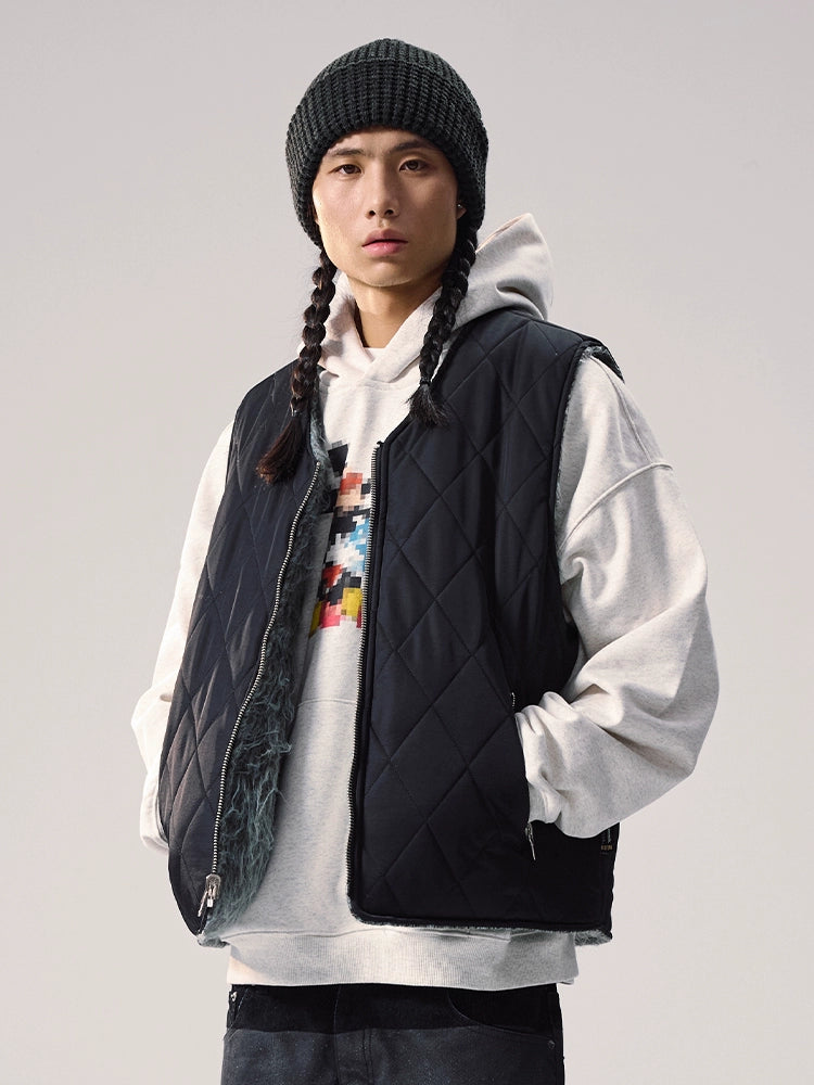Remedy Fleece Quilted Reversible Vest | Face 3 Face