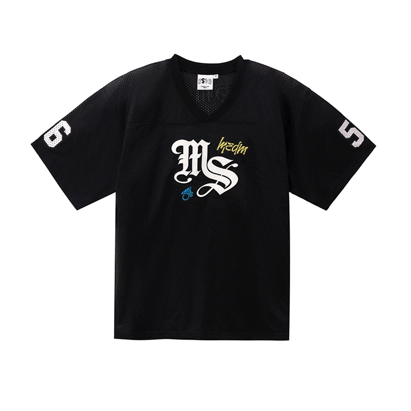 MEDM × STK Girl Cross Print Mesh Jersey | Face 3 Face