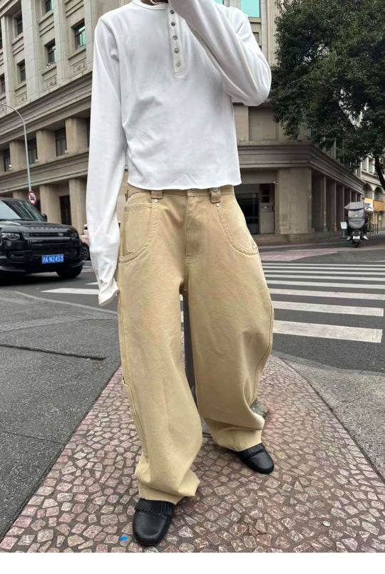 STEEPC Multi Layer Pocket Canvas Baggy Work Pants | Face 3 Face