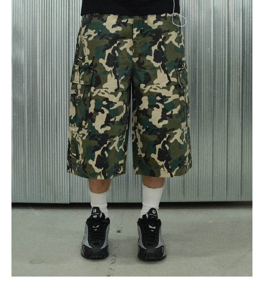 S45 Camouflage Ripstop Baggy Cargo Shorts | Face 3 Face