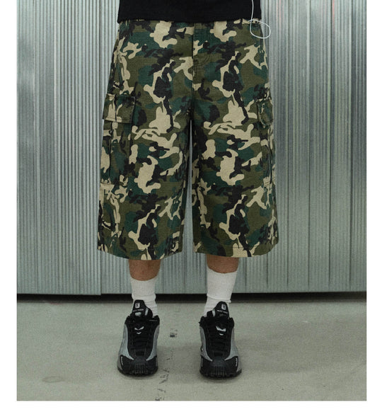 S45 Camouflage Ripstop Baggy Cargo Shorts | Face 3 Face