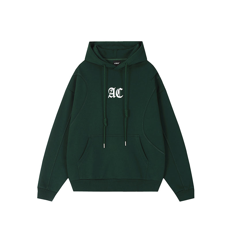 Achock Logo Embroidery Deconstructed Splicing Hoodie