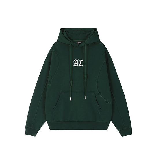 Achock Logo Embroidery Deconstructed Splicing Hoodie