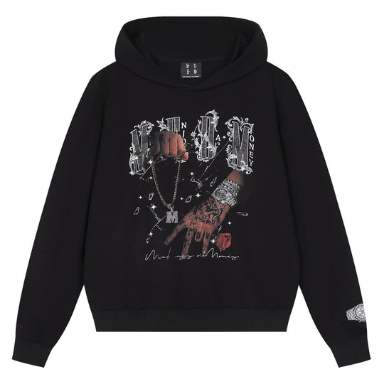 MEDM Jewelry Graphic Print Hoodie | Face 3 Face
