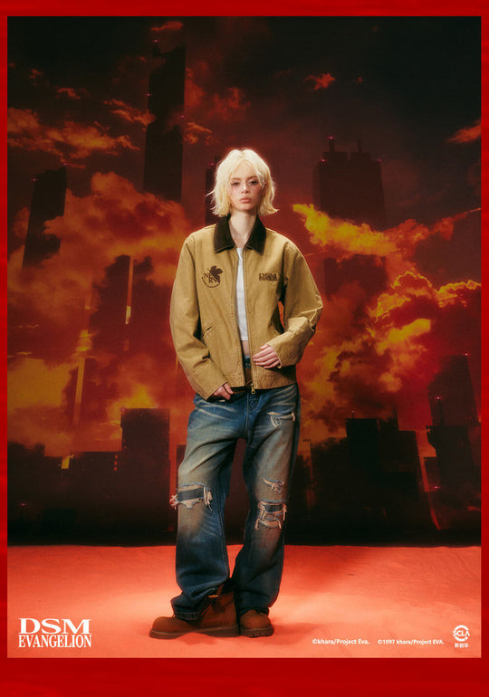 DSM x EVA Shinji and Rei Washed Detroit Jacket | Face 3 Face