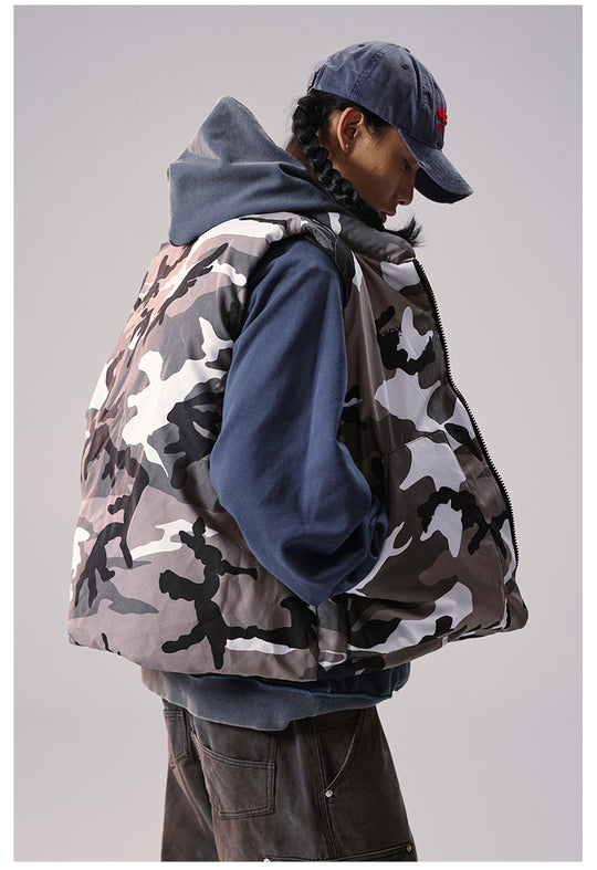 Remedy Camouflage Reversible Down Vest | Face 3 Face
