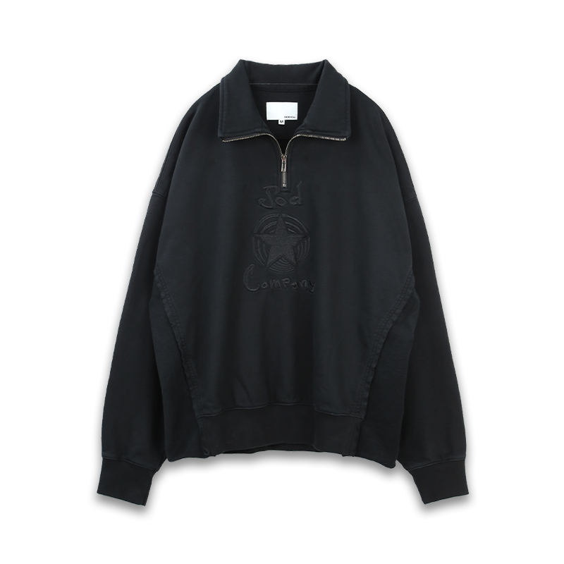 SOD Co. Star Embroidered Half Zip Sweatshirt | Face 3 Face