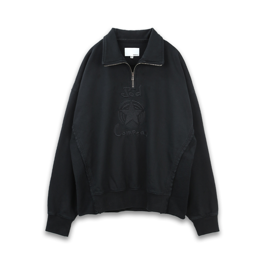 SOD Co. Star Embroidered Half Zip Sweatshirt | Face 3 Face