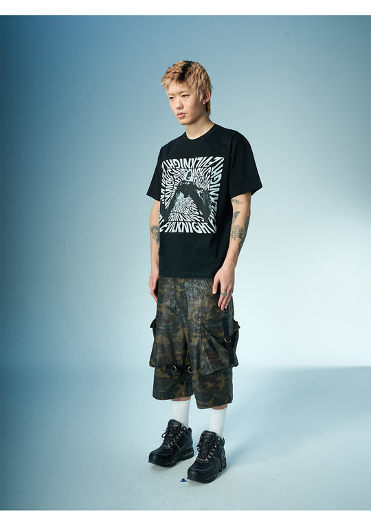 EVILKNIGHT(EK) Waxed Camo 3D Pocket Utility Cargo Shorts | Face 3 Face