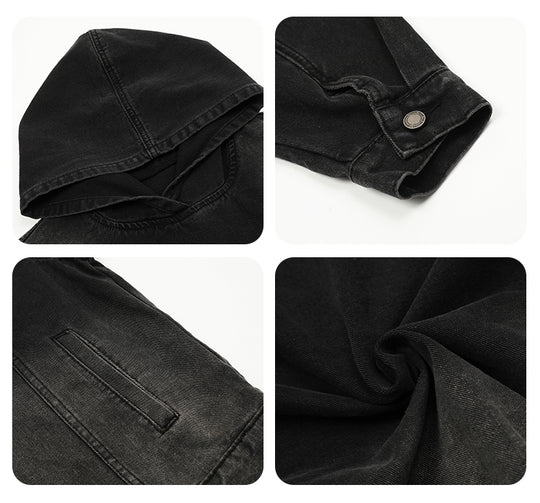 F3F Select Washed Denim Hoodie | Face 3 Face