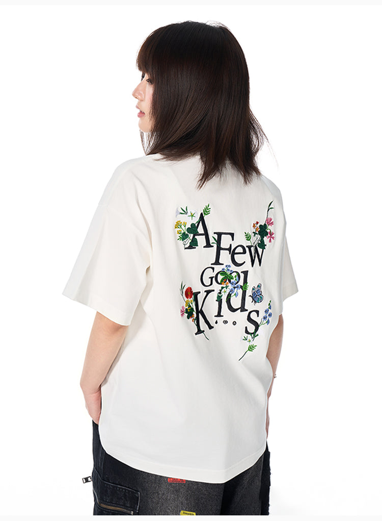 AFGK Pocket Floral Embroidered Tee | Face 3 Face
