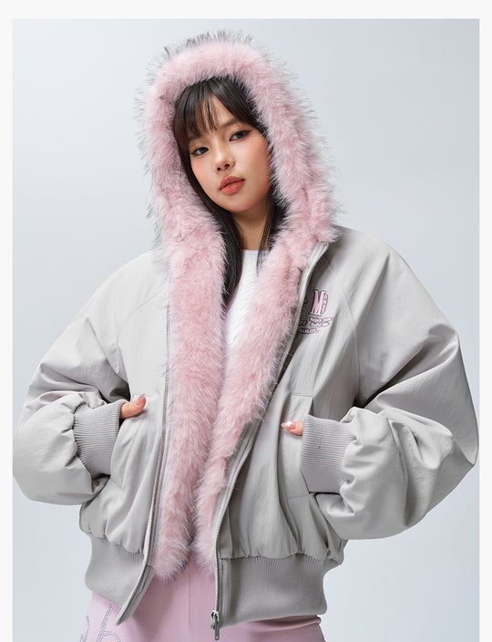 MEDM Fur-Lined Hooded Jacket | Face 3 Face