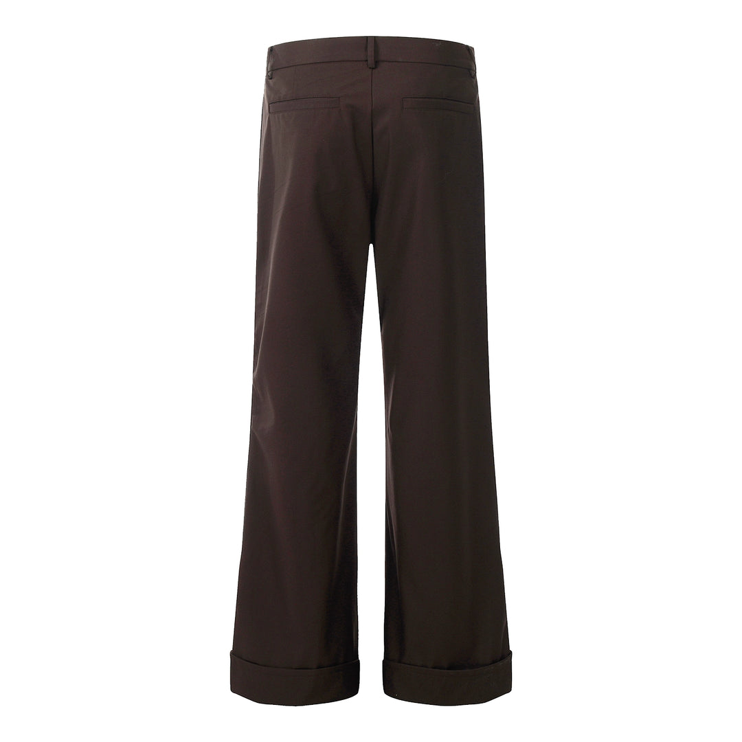 F3F Select Folded Leg Pleated Flared Suit Pants | Face 3 Face