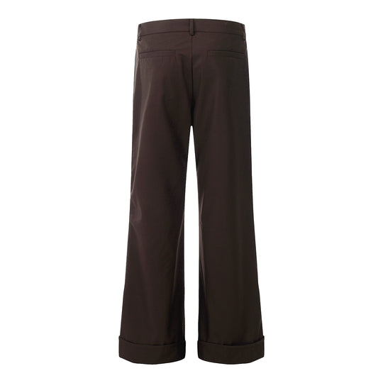 F3F Select Folded Leg Pleated Flared Suit Pants | Face 3 Face