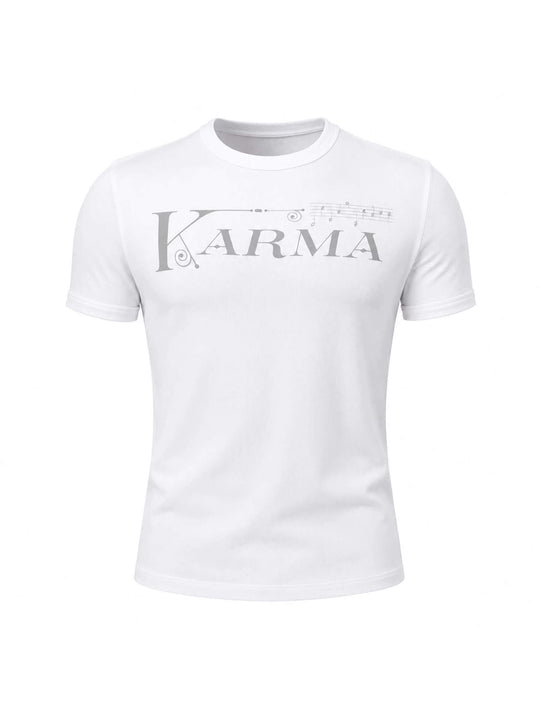 KARMANISTIC Logo and Musical Note Print Short Sleeve Tee | Face 3 Face