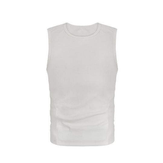 ANTIDOTE Pit Stripe Texture Slim Stretch Sleeveless Tee