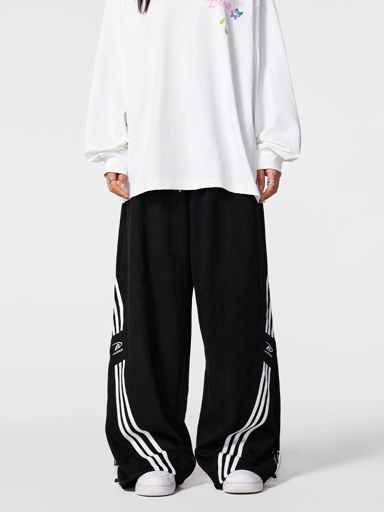 Achock Striped Stitching Baggy Track Pants | Face 3 Face