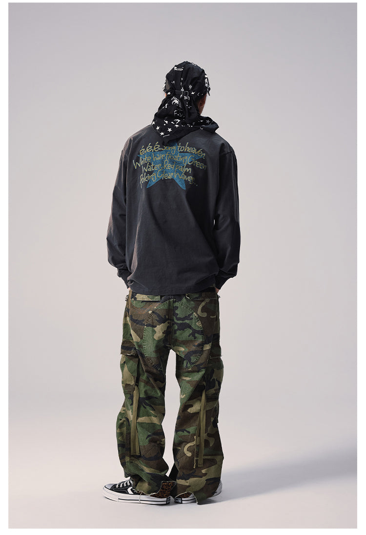 Remedy Duck and Star Aged Print Long Sleeve Tee | Face 3 Face