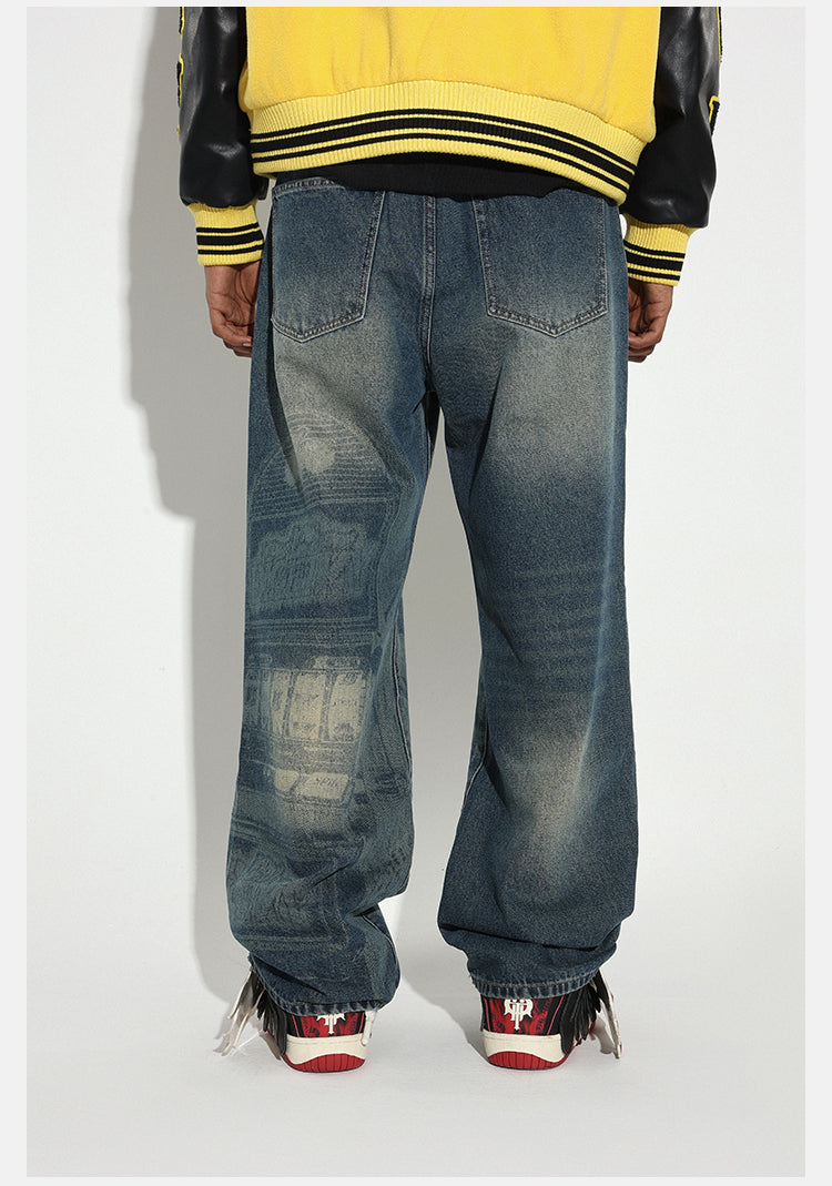 DICETINY Dice Empire Burnt Washed Jeans | Face 3 Face