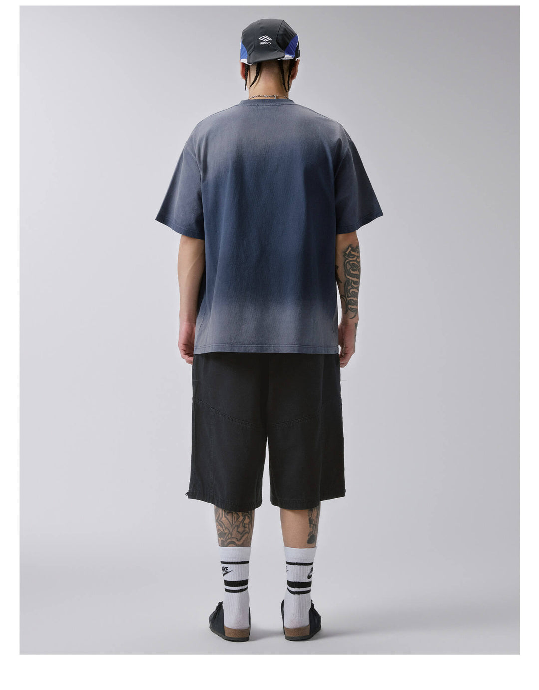 F2CE Vintage Portrait Print Gradient Wash Short Sleeve Tee | Face 3 Face