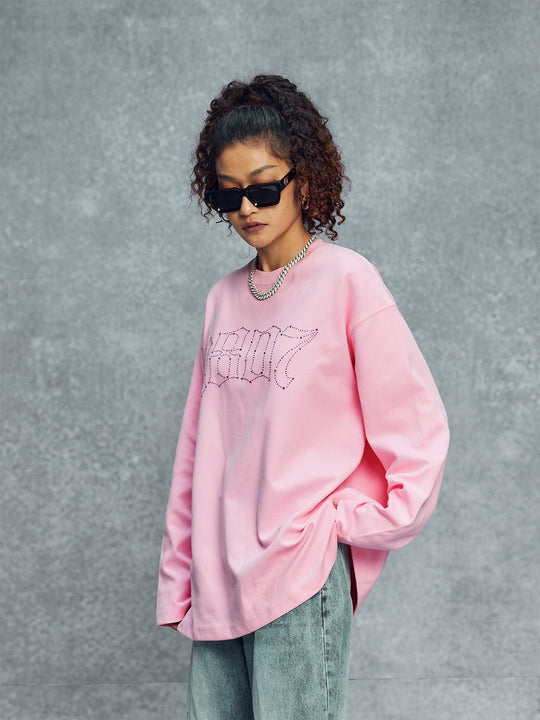 1807 Rhinestone Logo Long Sleeve Tee | Face 3 Face