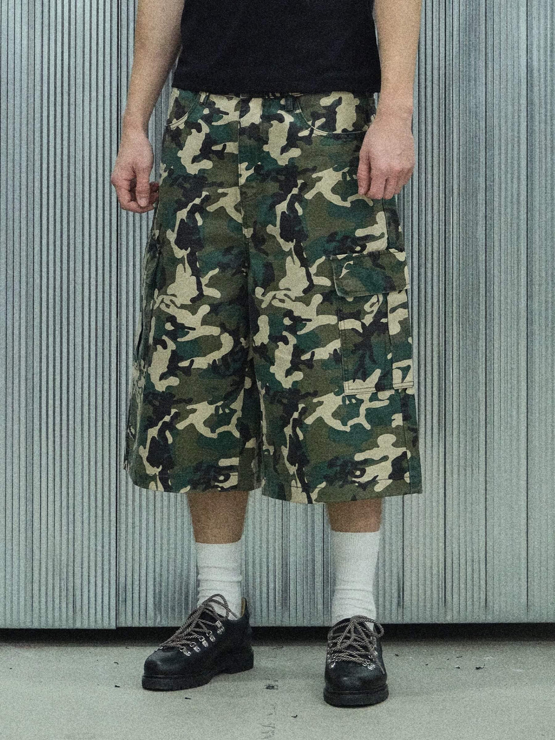 S45 Camouflage Ripstop Baggy Cargo Shorts | Face 3 Face