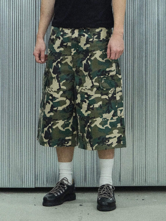 S45 Camouflage Ripstop Baggy Cargo Shorts | Face 3 Face