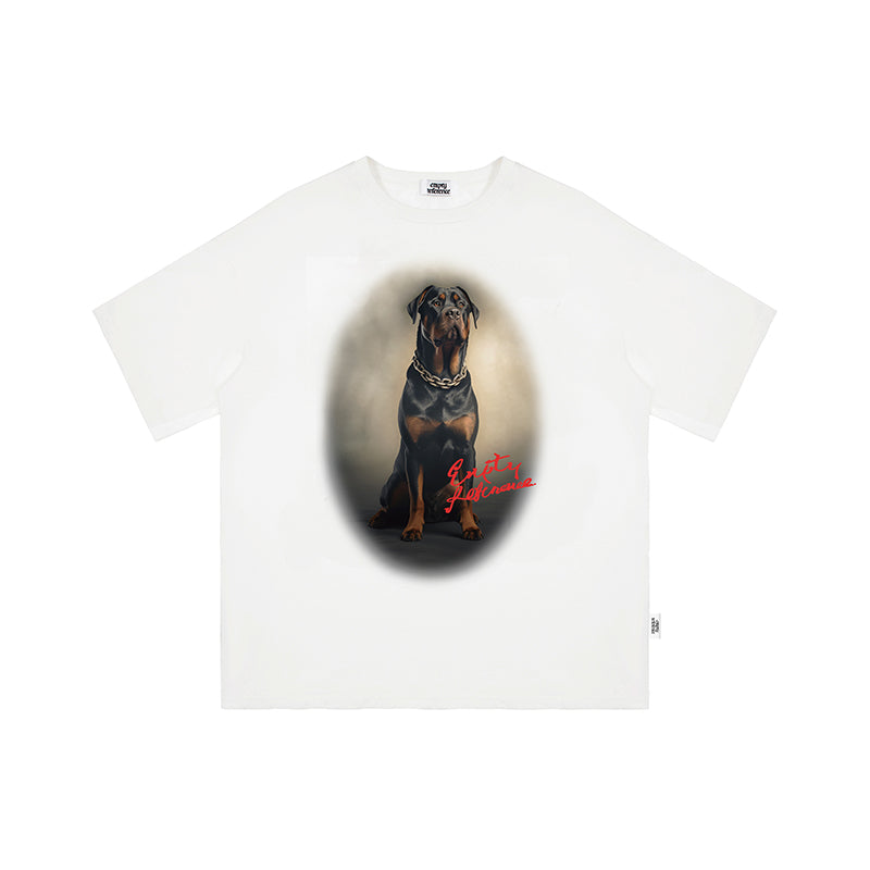 EMPTY REFERENCE Rottweiler Dog Print Tee