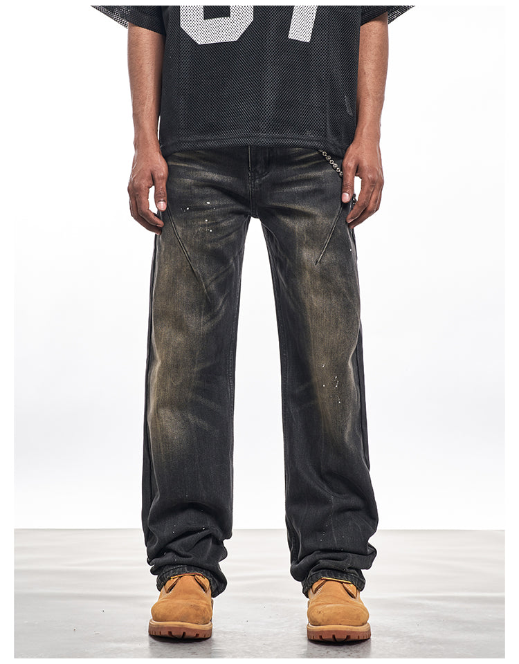 F3F Select Cat Whisker Splash Ink Black Jeans | Face 3 Face