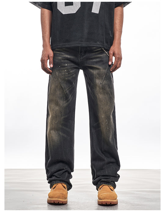 F3F Select Cat Whisker Splash Ink Black Jeans | Face 3 Face
