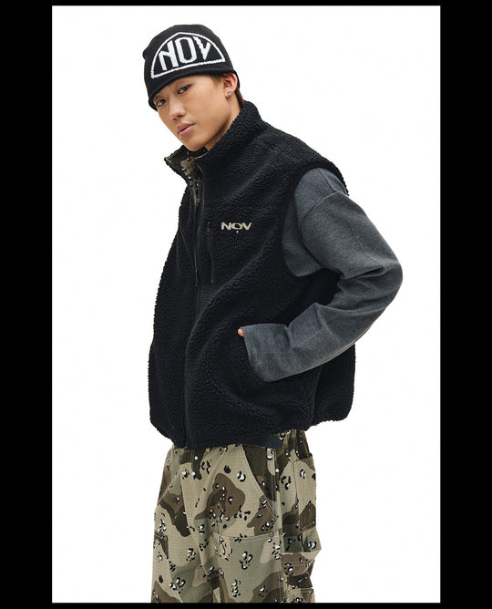 NOVACAM Camouflage Fleece Reversible Vest | Face 3 Face