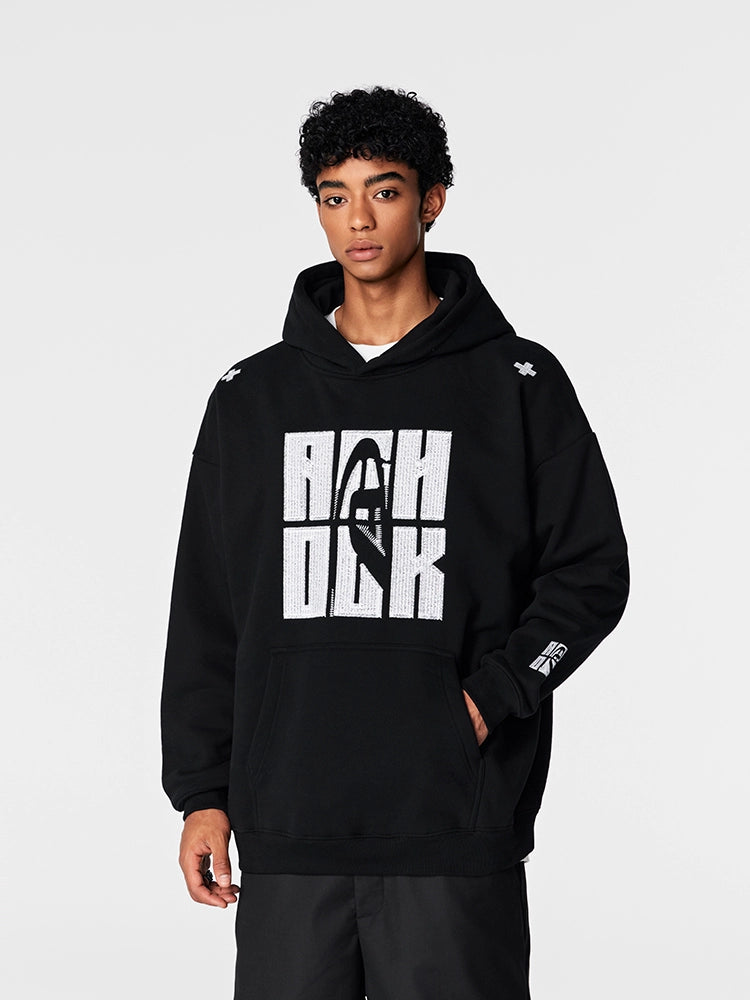 Achock Heavy Logo Embroidery Hoodie | Face 3 Face