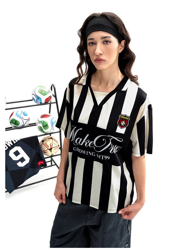F3F Select Striped Polo Collar Short Sleeve Soccer Jersey | Face 3 Face
