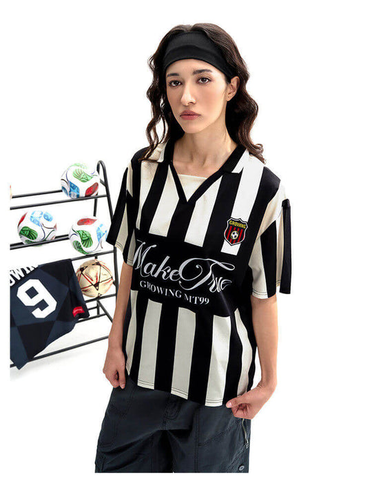 F3F Select Striped Polo Collar Short Sleeve Soccer Jersey | Face 3 Face