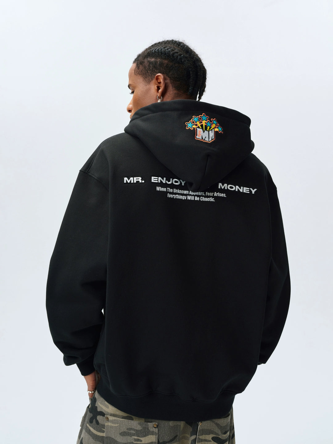 MEDM Blooming Star Embroidered Zip-Up Hoodie | Face 3 Face