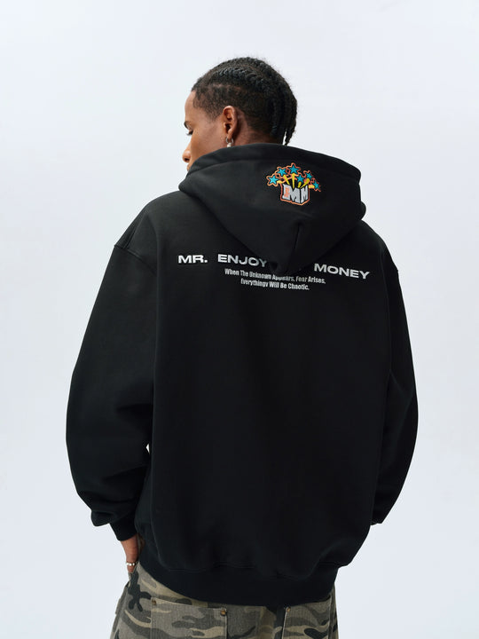 MEDM Blooming Star Embroidered Zip-Up Hoodie | Face 3 Face