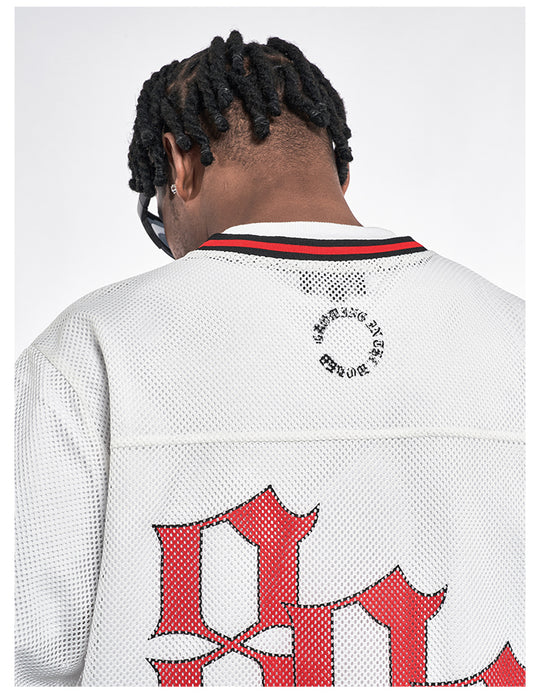 F3F Select 8 Letter Print Mesh Hockey Jersey | Face 3 Face