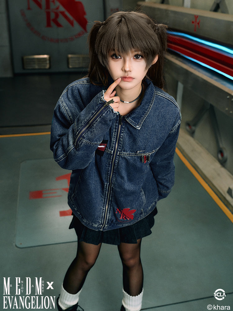 MEDM x EVA Lilith Embroidered Denim Jacket | Face 3 Face