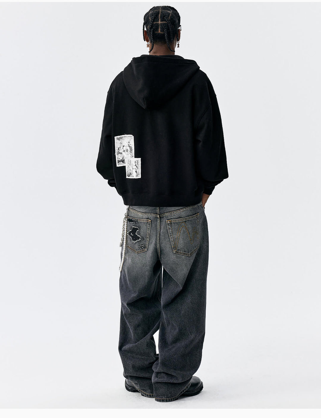 MEDM Angel Patch Zip Up Hoodie | Face 3 Face