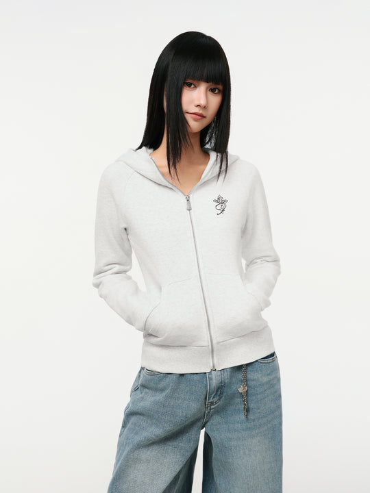 Small Town Kid Turtleneck Slim-Fit Short Zip-Up Hoodie | Face 3 Face