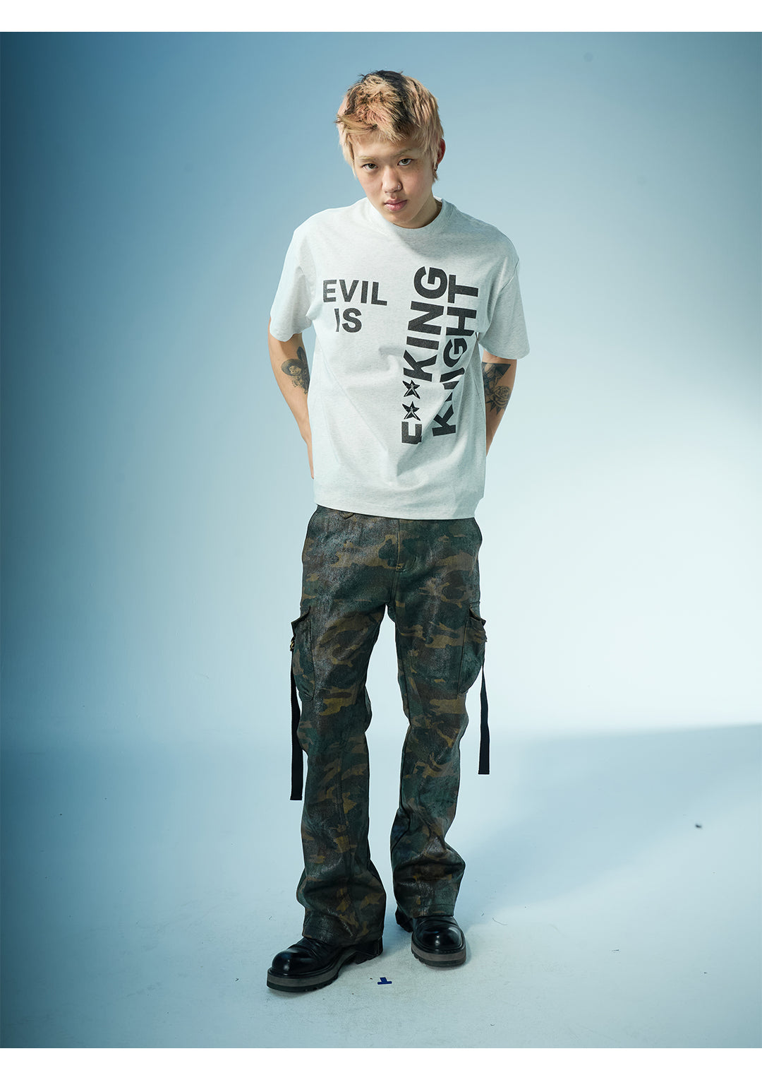 EVILKNIGHT(EK) Waxed Camo 3D Pocket Utility Cargo Pants | Face 3 Face