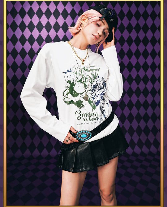 MEDM × JOJO Character Print Long Sleeve Tee | Face 3 Face
