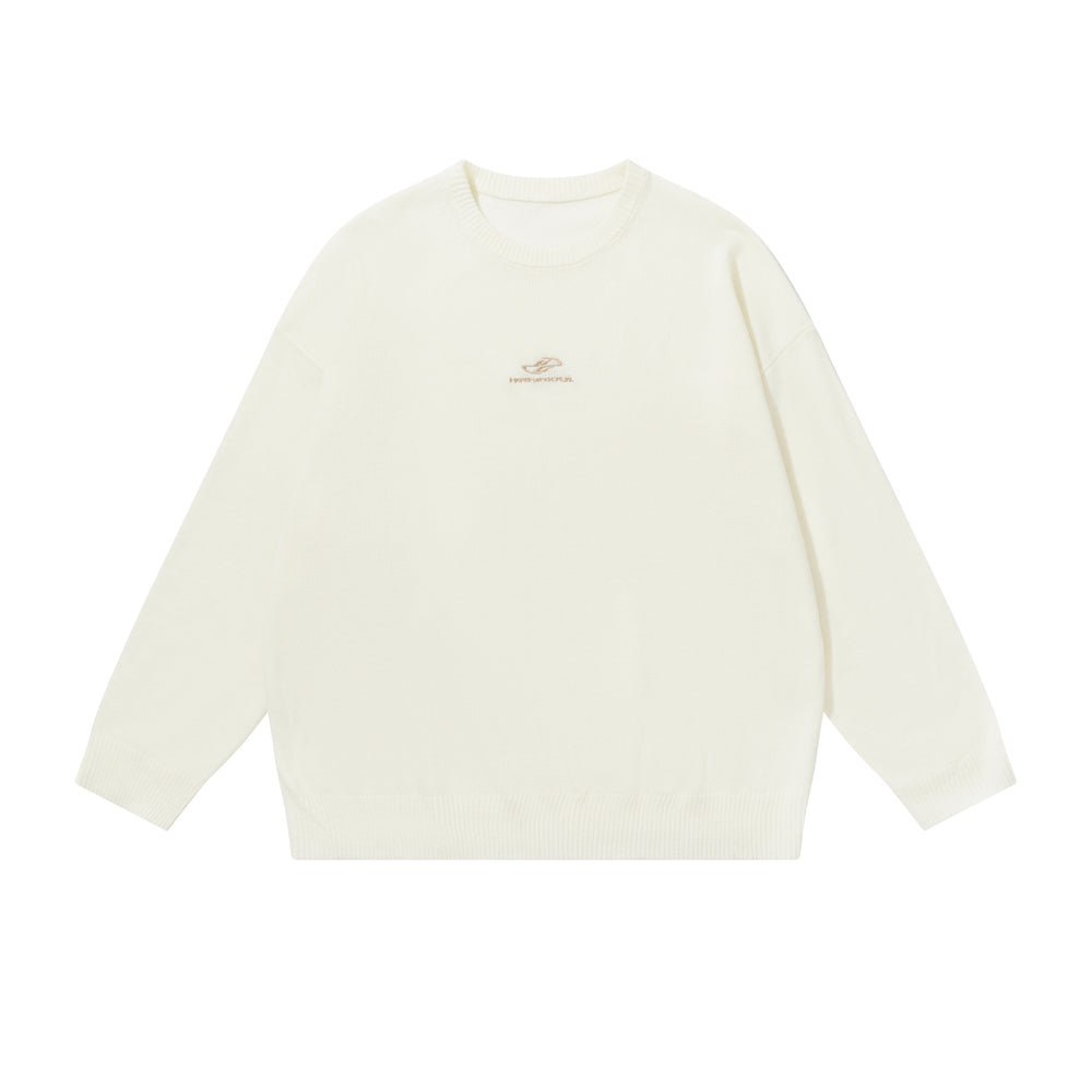 Harsh and Cruel Embroidered Logo Pullover Knit Sweater