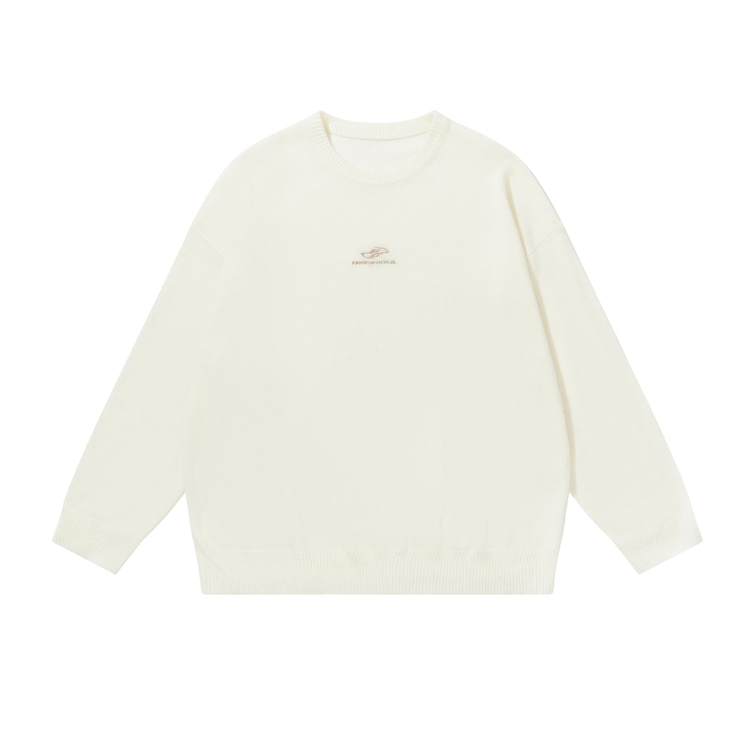Harsh and Cruel Embroidered Logo Pullover Knit Sweater
