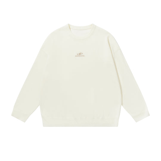 Harsh and Cruel Embroidered Logo Pullover Knit Sweater