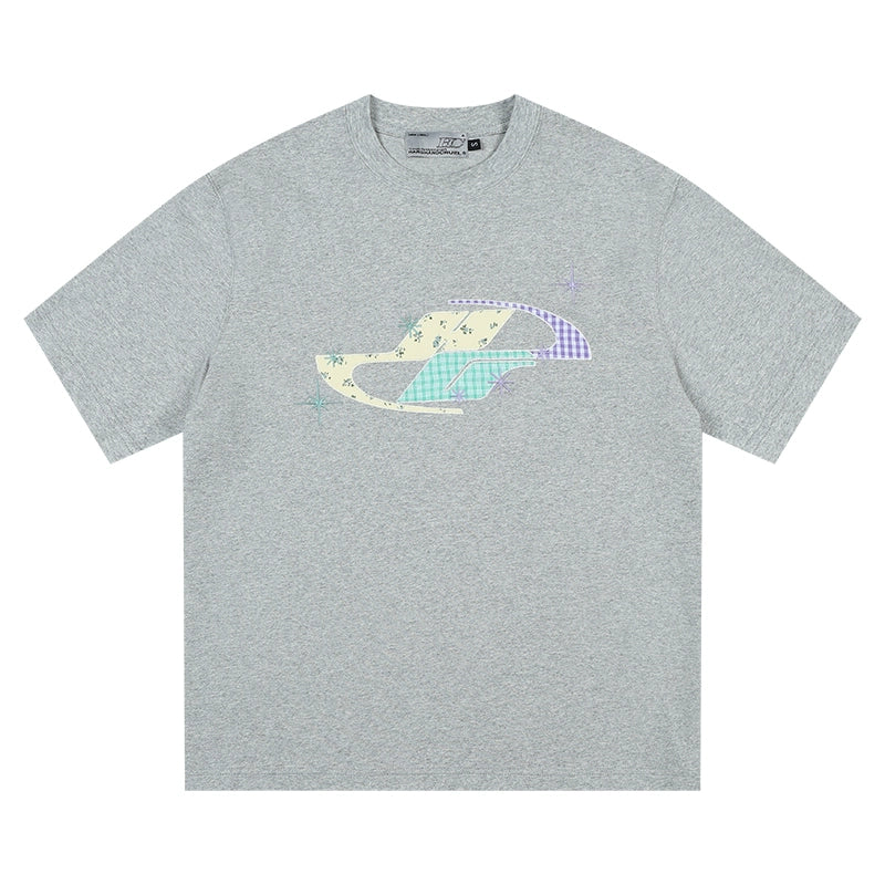 Harsh and Cruel HCAR Floral Plaid Patch Embroidered Tee | Face 3 Face